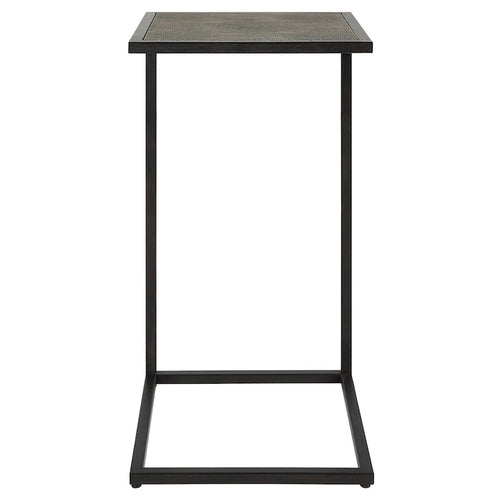 Table d'appoint antique en fer noir et galuchat par Matthew Williams