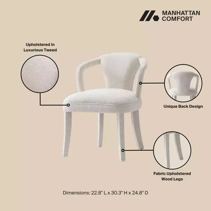 Manhattan Comfort 5pc Hathaway and Palmer Modern Dining Set