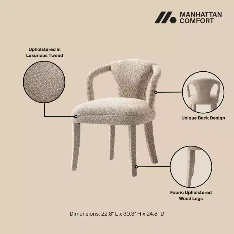 Manhattan Comfort 5pc Hathaway and Palmer Modern Dining Set