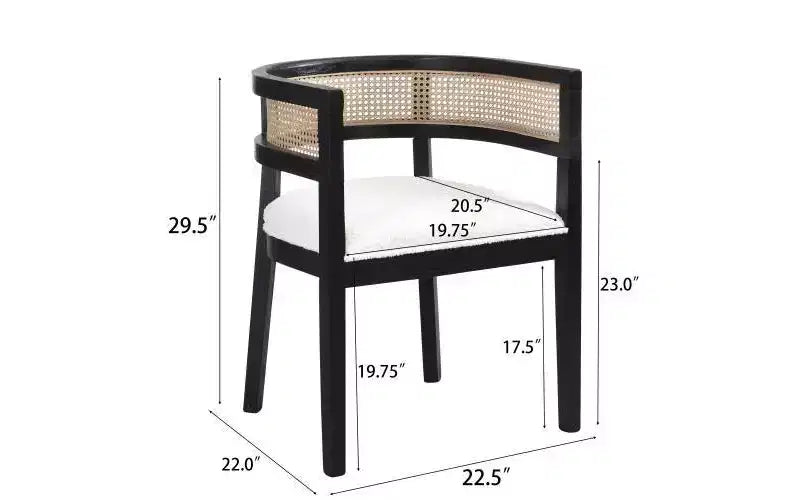 Christopher Knight Home Avery 7pc Cane and Rubberwood Upholstered Dining Set