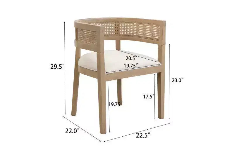 Christopher Knight Home Avery 7pc Cane and Rubberwood Upholstered Dining Set