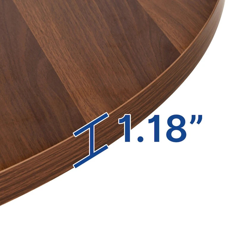 Table à manger ronde moderne en faux marbre de 114 cm pour 4 à 6 personnes